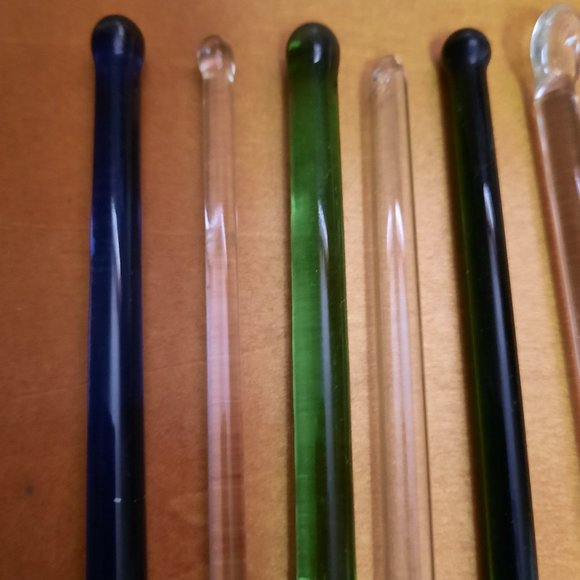 Source Unknown Dining Vintage Glass Swizzle Stick Collection Pieces